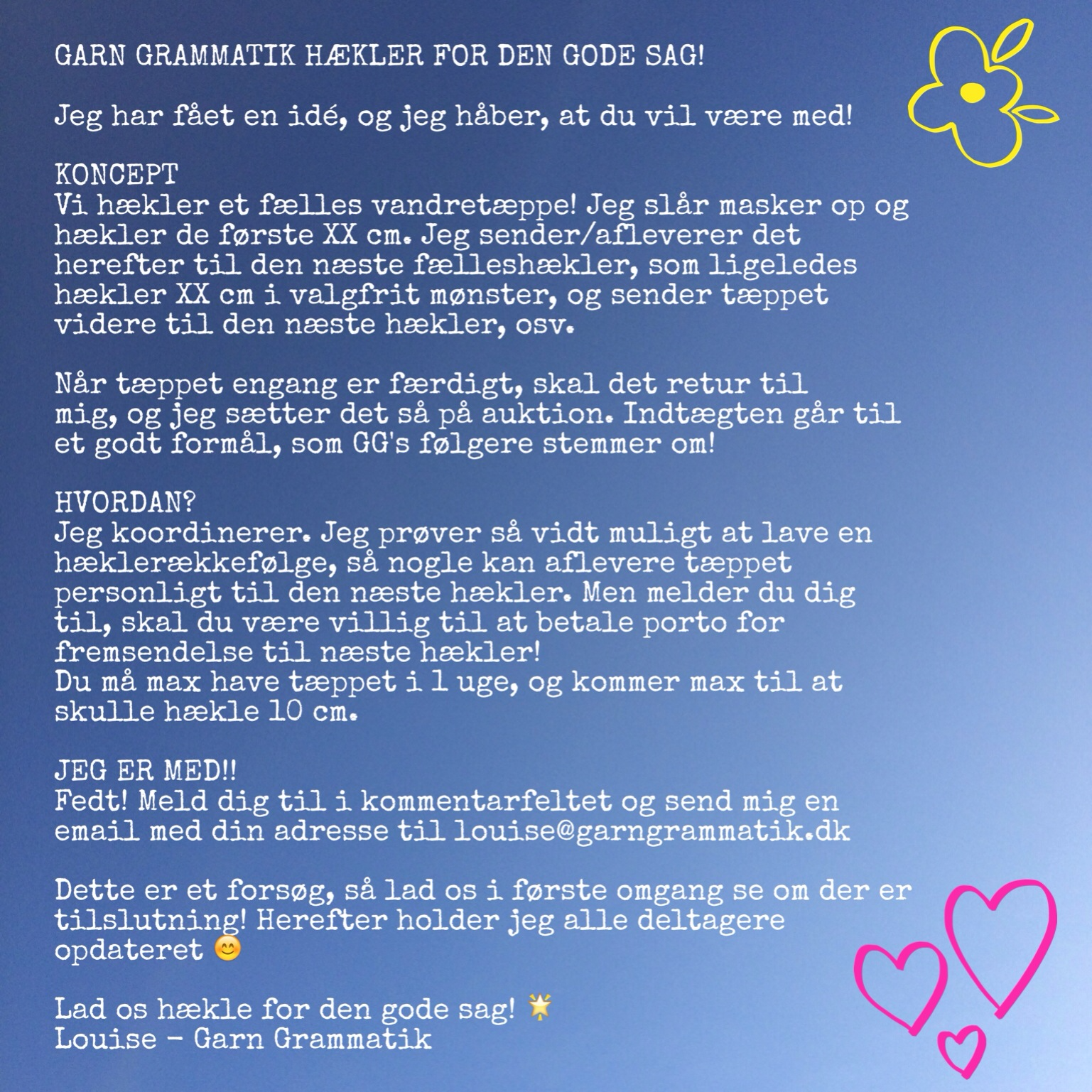 Garn Grammatik hækler for den gode sag!