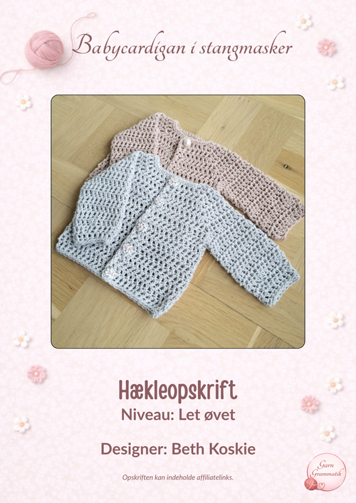 Babycardigan i stangmasker