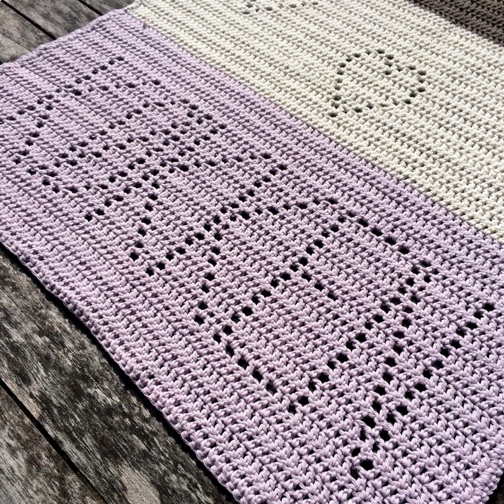 Håndklæde med skrift og hjerter (KØKKEN)