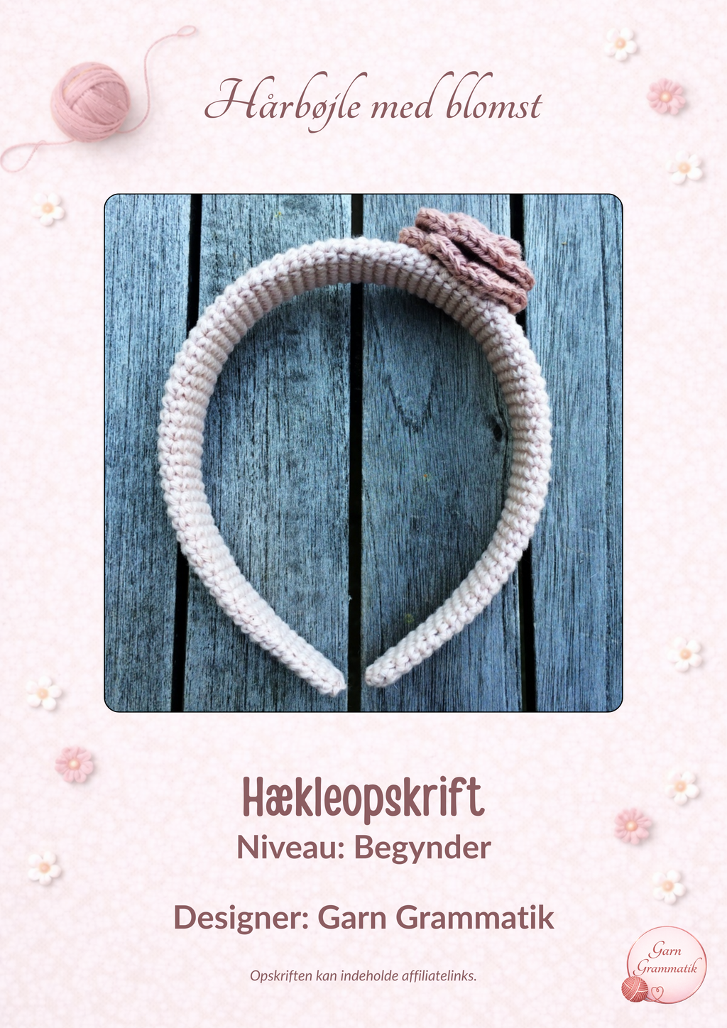 Hårbøjle med blomst