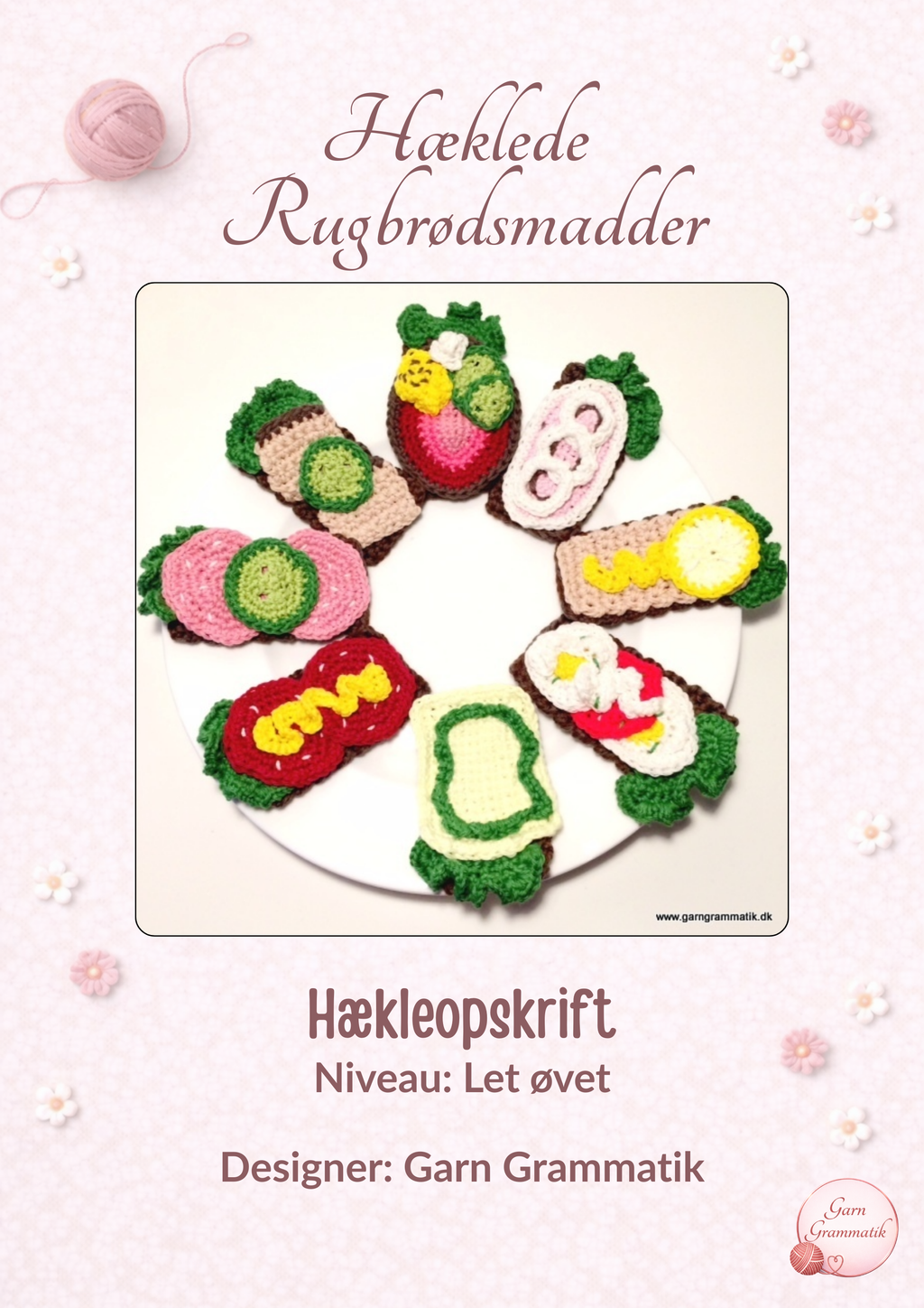 Rugbrødsmadder - hæklet legemad