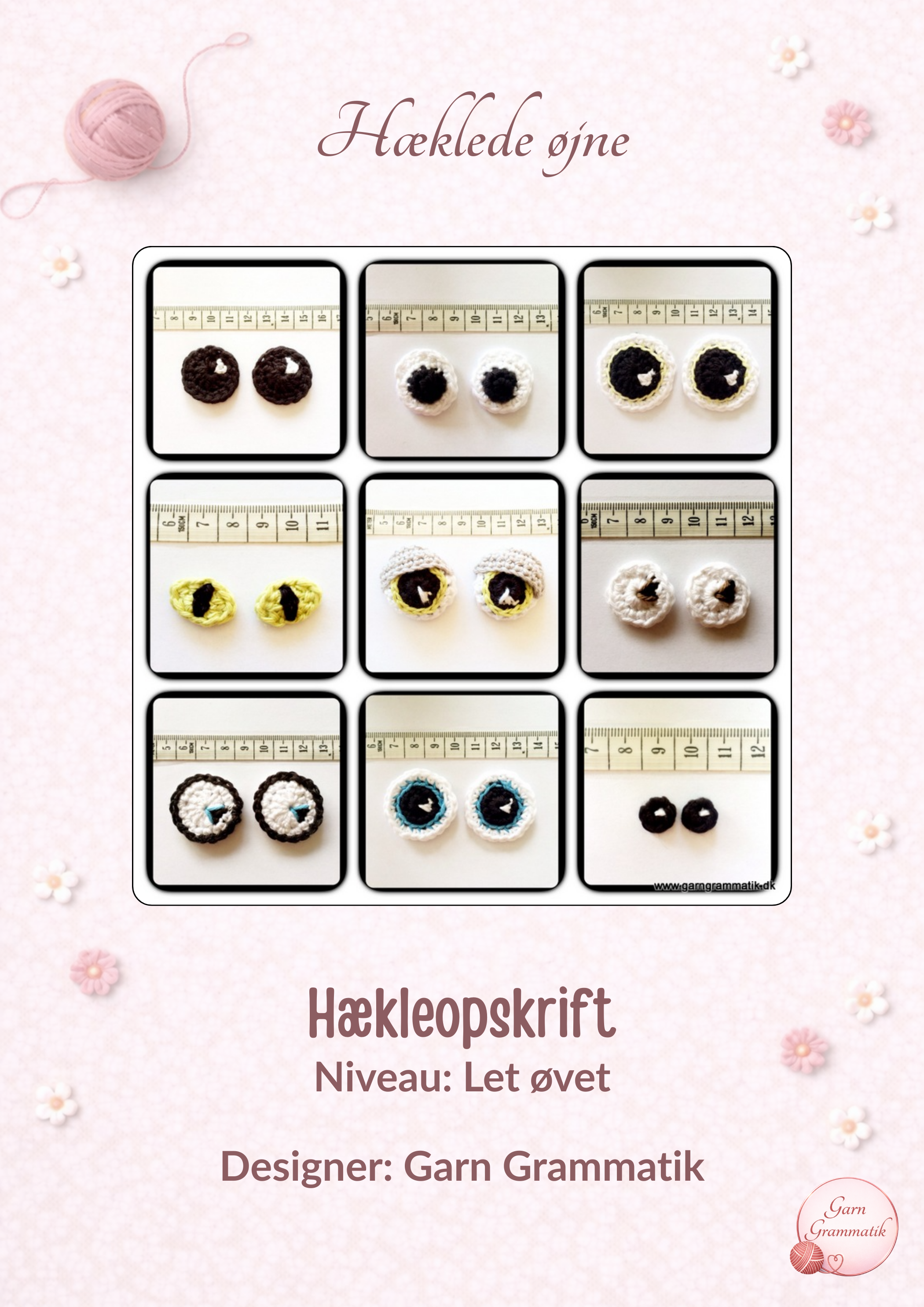 Hæklede øjne - 18 forskellige slags