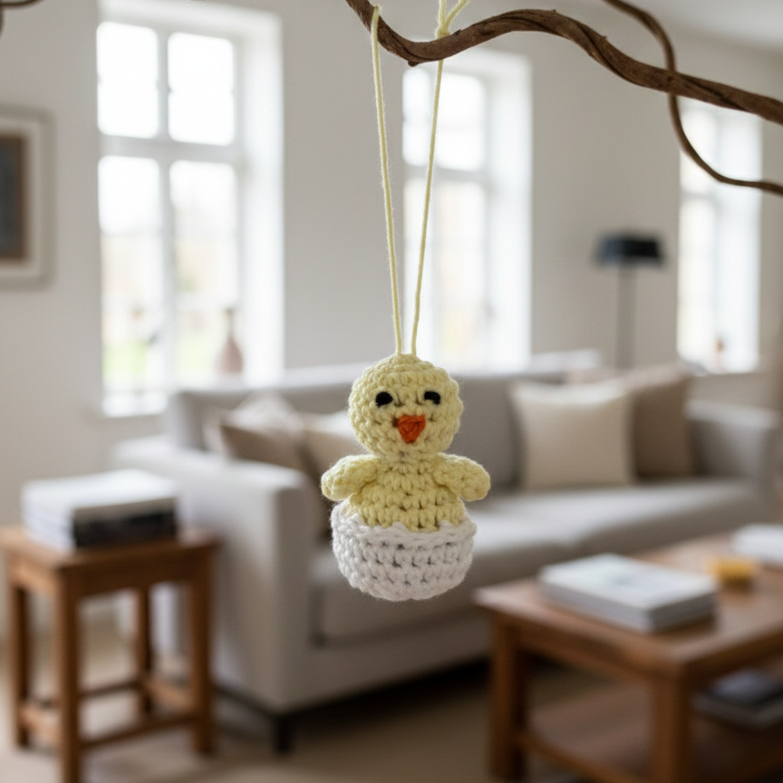 Påskekylling – miniophæng