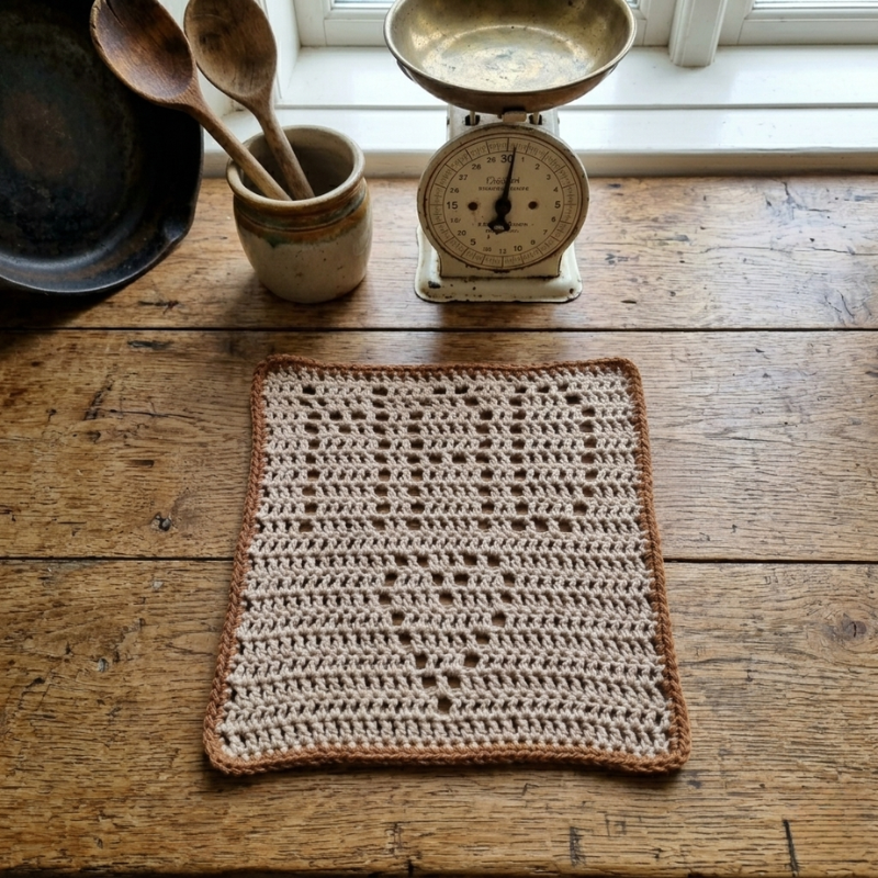 Karklud med skrift og hjerte (MAD)