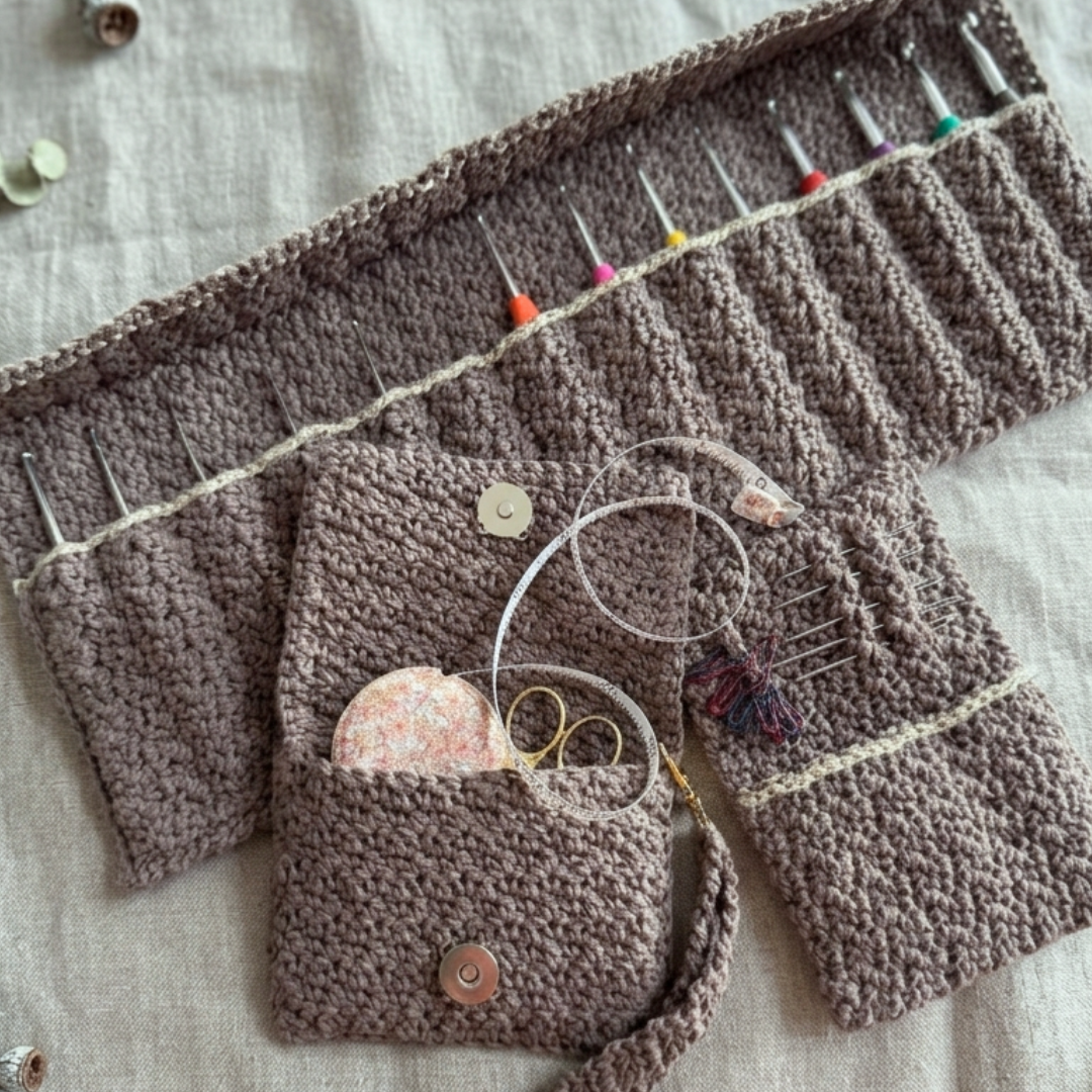 Opskriftssamling: Lola hæklenålsetui og Lola Pocket minipung