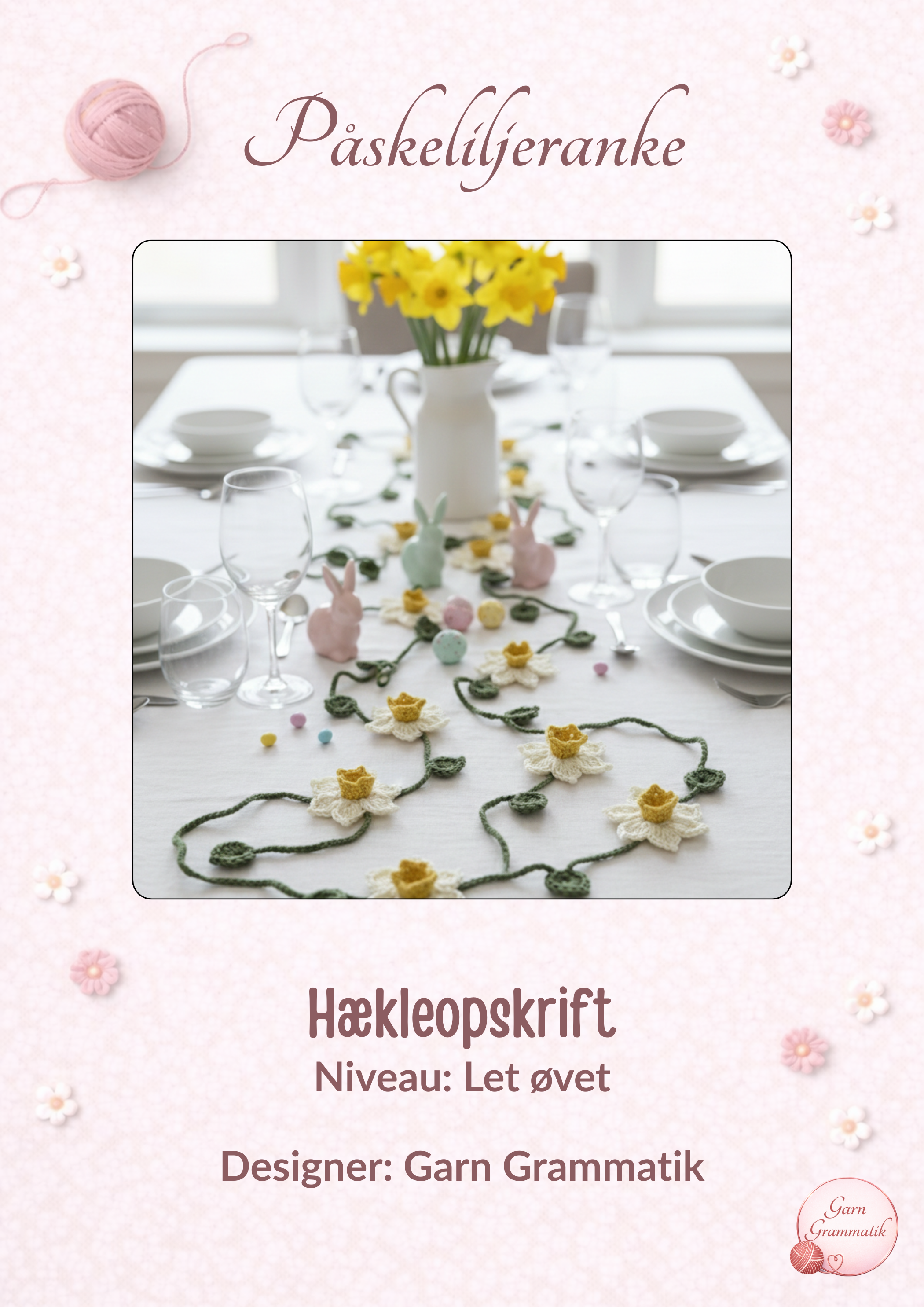 Påskeranke med påskeliljer