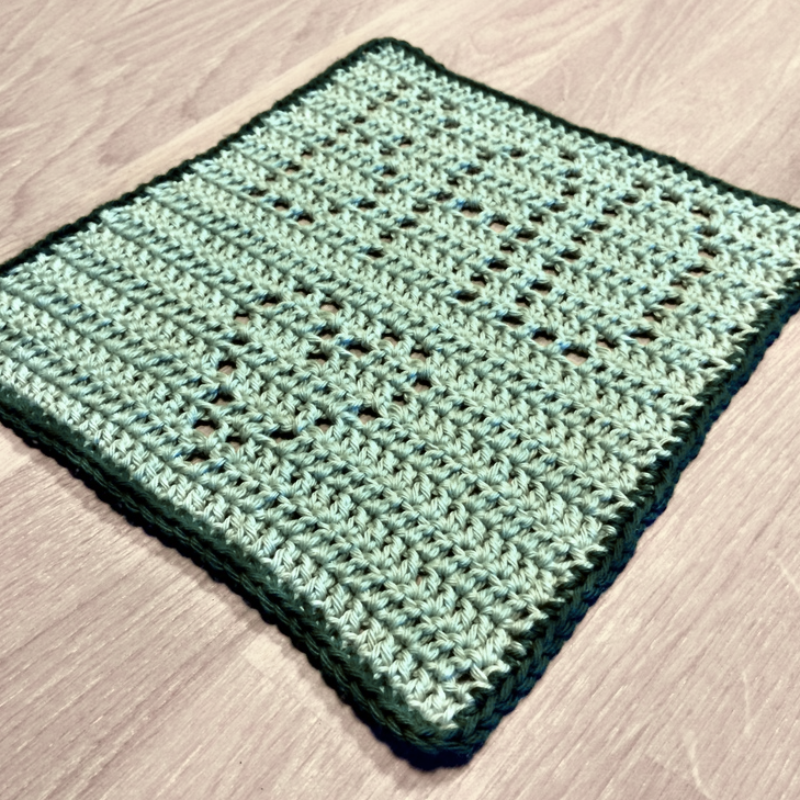 Vaskeklud med skrift og hjerte (BAD)