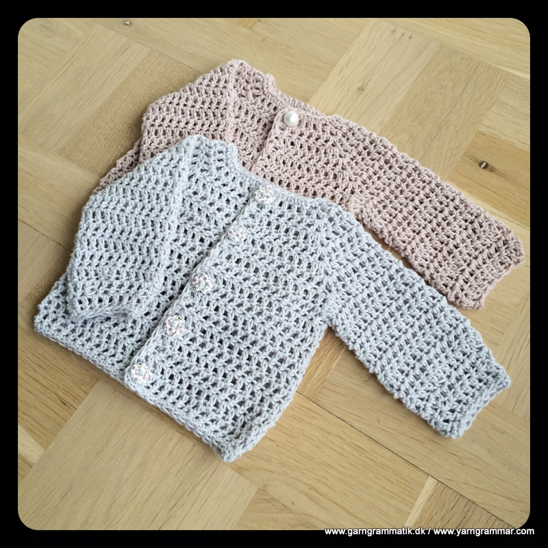 Babycardigan i stangmasker